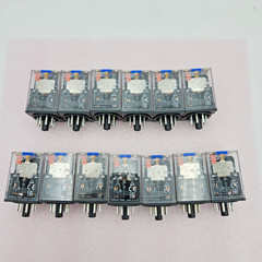 Lot of 13 Omron MKS2PI General Purpose Relays 8-Pin Octal Base DC12V Power Spare