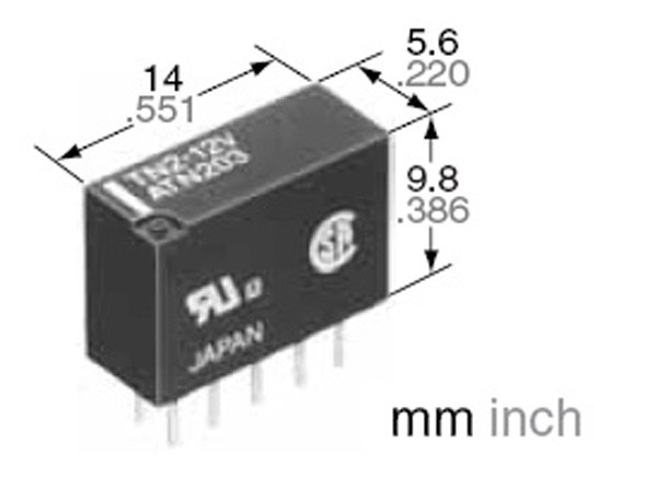AROMAT 5VDC MINIATURE GENERAL PURPOSE RELAYS – 2 pcs