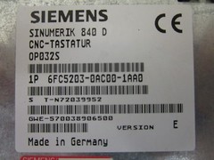 SIEMENS 6FC5203-0AC00-1AA0 VER E SINUMERIK 840D CNC-TASTATUR – USED – FREE SHIP
