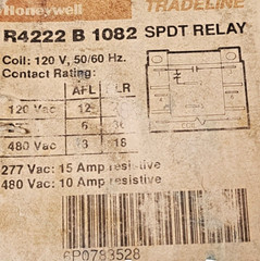 OEM Honeywell R4222B 1082, R4222B1082 General Purpose Relay 120V SPDT NOS