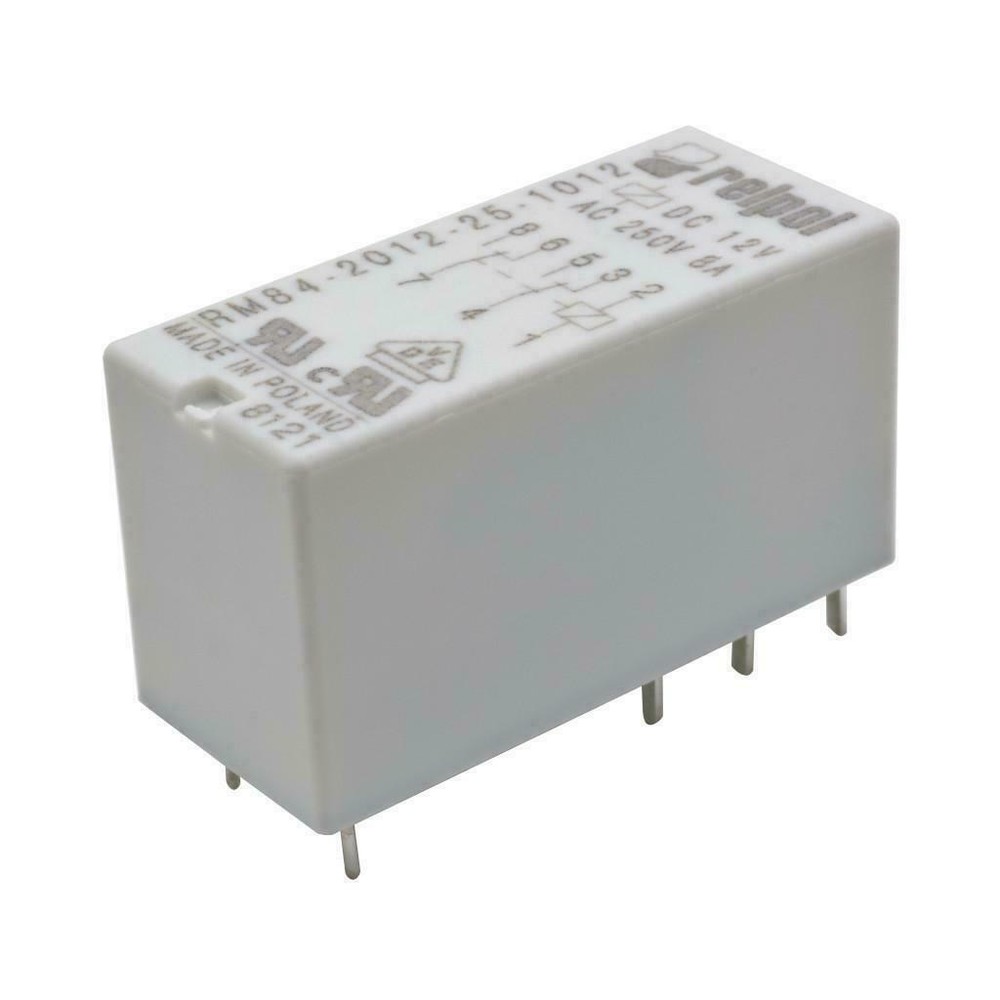 RELPOL RM84-2012-25-1012 2xUm 8A 12V 360R 250V AC Miniature Relay Relay 860552-
