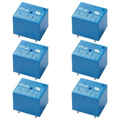 6Pcs PCB Power Relay SRD-05VDC-SL-C, DC 5V Coil, 10A 250VAC, SPDT, 5 Pin, for