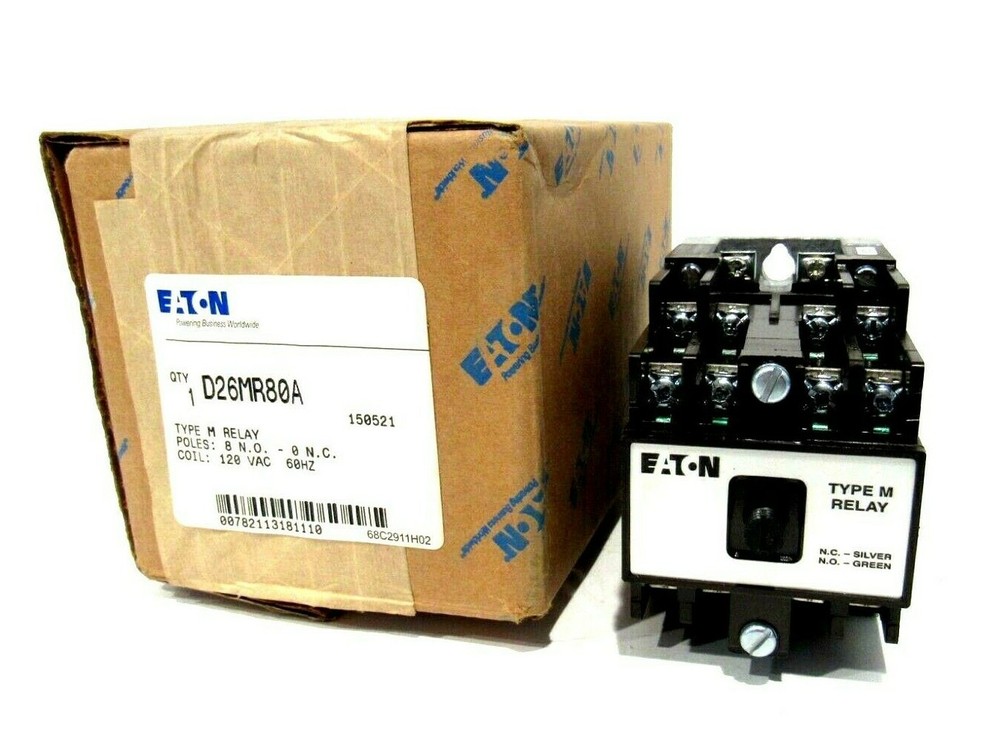 NEW EATON D26MR80A TYPE M RELAY