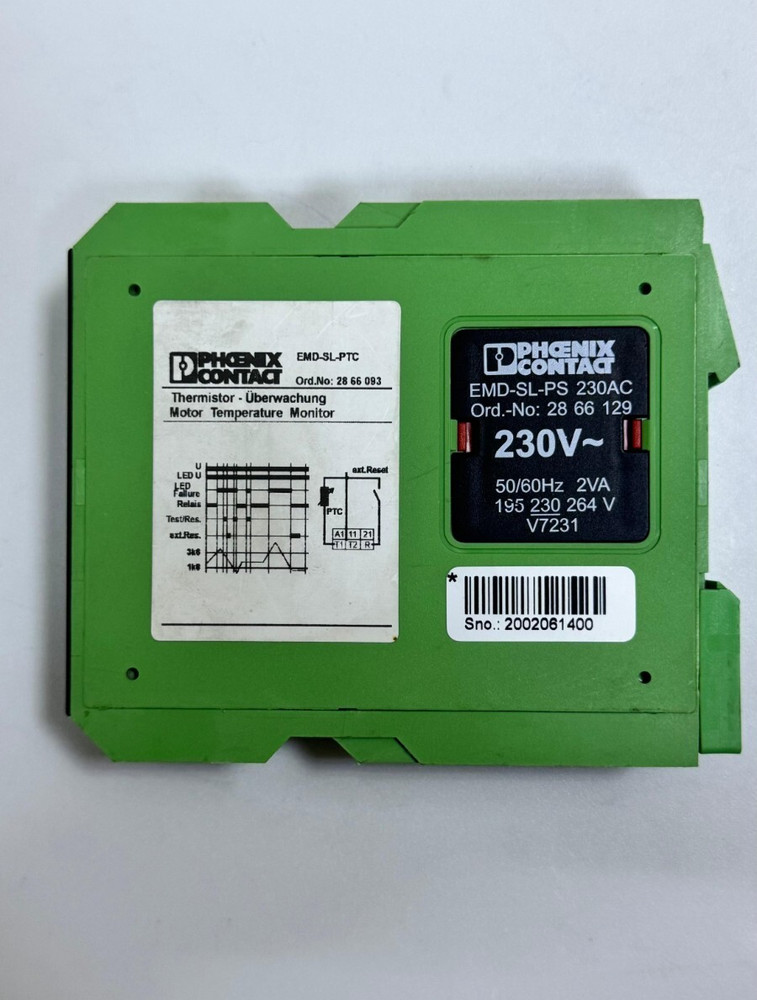 Phoenix Contact EMD-SL-PTC Motor Temperature Monitoring Relays | 230V AC