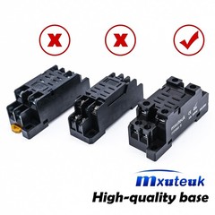 mxuteuk 2pcs JQX-13FL AC 24V Coil 8 Pin 10A DPDT LED Indicator Electromagnetic P
