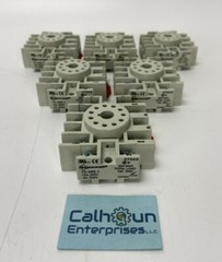 (LOT OF 6) Magnecraft 70-465-1 Relay Sockets 15A, 300V, 5A, 600V *WARRANTY