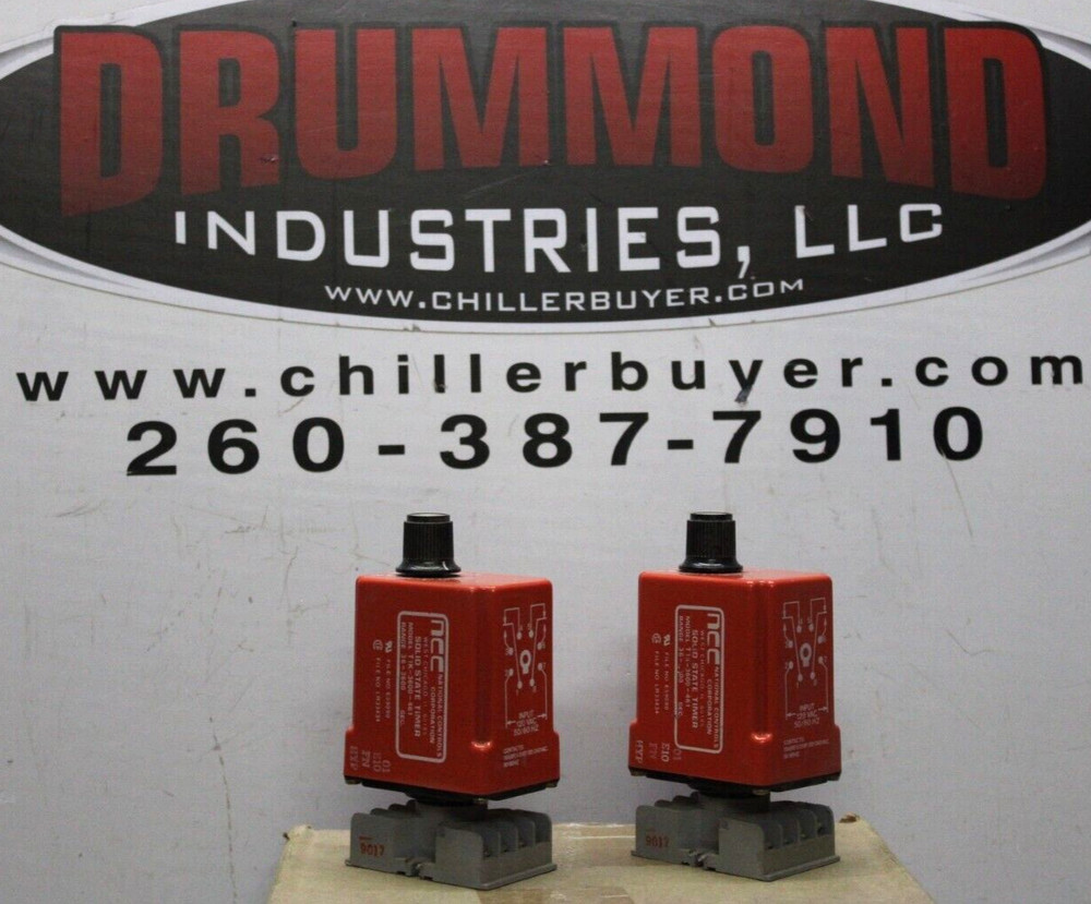 LOT OF 2 NCC SOLID STATE TIMER RELAY T1K-3600-461 36-3600 SECOND 120 VAC 10 AMP