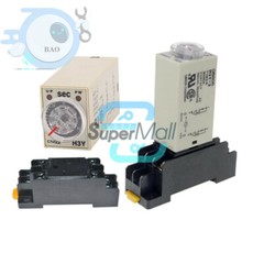H3Y-2 AC 220V 110V DC12V 24V Delay Timer Time Relay Electricity+H3Y-2 Base