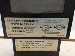 CUTLER HAMMER D26MB w/D26MPR / D26MPR D26MD/D26MPF RELAY SERIES A1 TYPE M