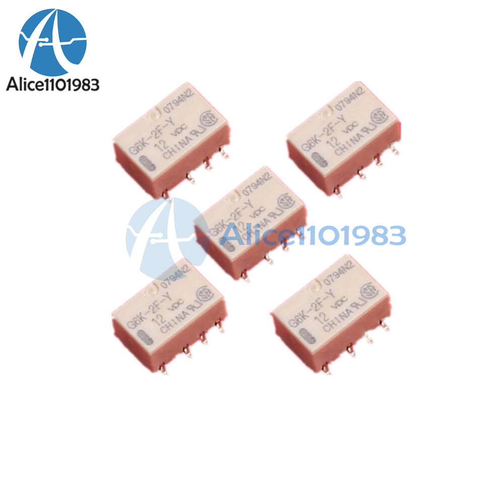 5PCS SMD G6K-2F-Y Signal Relay 8PIN for Relay DC 3V 5V 12V 24V