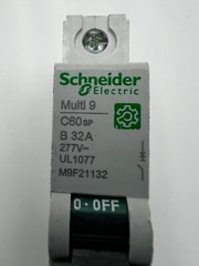 Schneider Electric Miniature Circuit Breaker, Multi9 C60SP, 1P, B 32A, UL1077