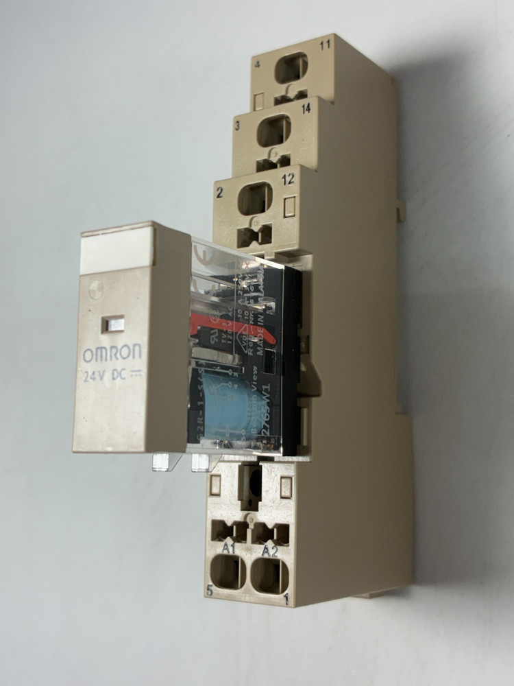 Relay Ice-Cube + Socket/Base (24VDC COIL) DIN-Rail 1P 10A NO/NC Omron G2R-1-S(S)
