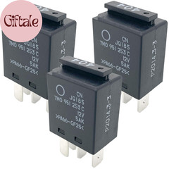 3-Pack 404 Relay 7M0951253C – 30A 12VDC 5-Pin SPDT Automotive Relay – Compatible