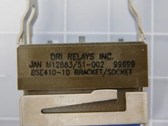 DRI RELAYS JAN M12883/51-002 BSE410-10 BRACKET/SOCKET A/C 4/12 T133476