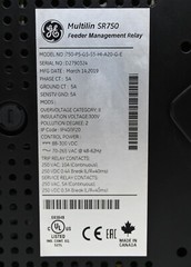 GE Multilin 750-P5-G5-S5-HI-A20-G-E SR750 Feeder Management Relay (D2790324)