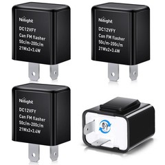 4PCS Flasher Relay Adjustable 2 Pin Electronic Blinker Relay 12V Fixes Motorcycl