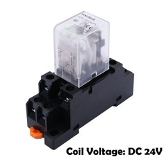 2pcs JQX-13FL DC 24V Coil 8 Pin 10A DPDT LED Indicator Electromagnetic Power …