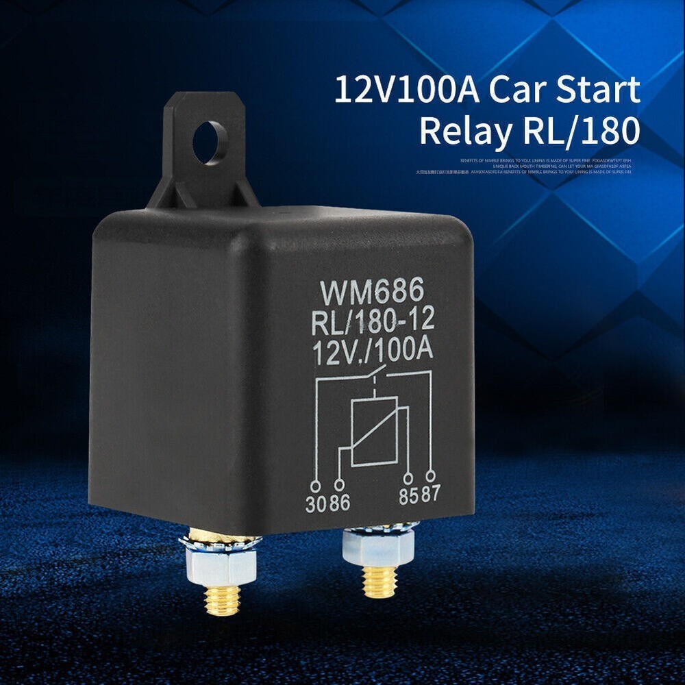 12V 100A Normal Open Heavy Duty Car Starter Relay for Control Battery ON/OFF