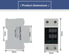 Digital Din Rail Relay A-Dual Display 40/63A 230V Adjustable Over Under Voltage