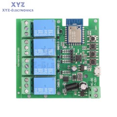 USB5V / DC7-32V 4 Channel WIFI Remote Control Relay Switch Module 433MHZ 3 Mode