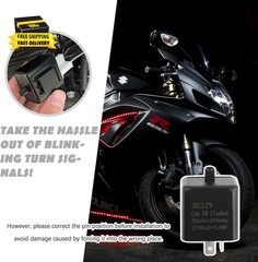2PCS 12V LED Flasher Relay 2 Pin,Adjustable Turn Signal Relay for Repairing Moto