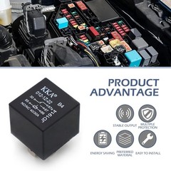 4 PCS Black Car Relay 5 Pin 12V Starting Universal For Cars Trucks