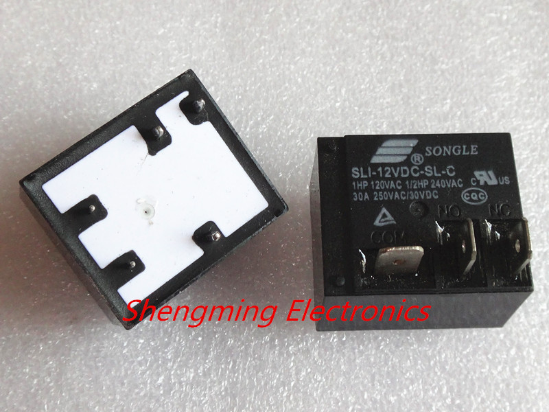 2pcs 5pins SLI-12VDC-SL-C T93 12V 30A 250VAC SONGLE Power relay