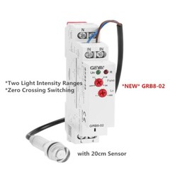 Twilight Switch Din Rail Light Sensor Relay 110V-240V Auto Photoelectric Timer