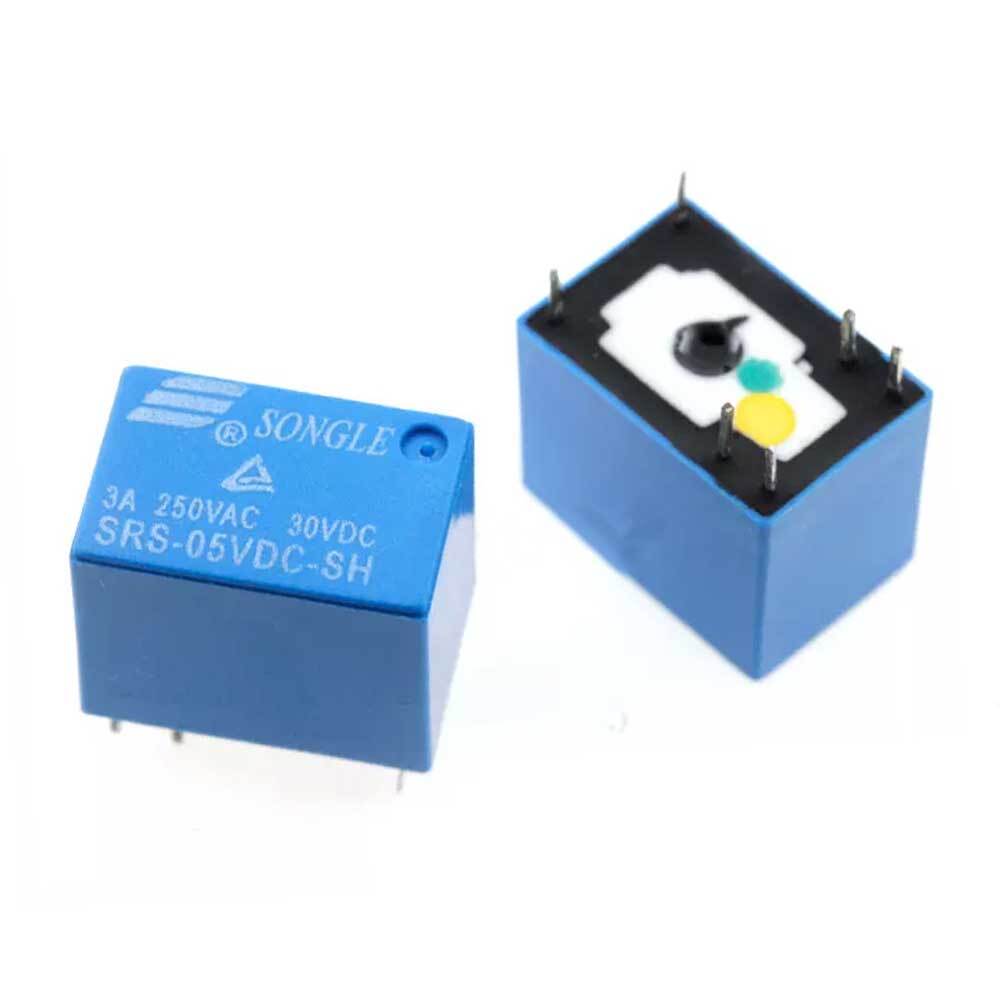 SongLe Relay SRS-05VDC-SH SRS-12VDC-SH 3A 6-Pin Relay