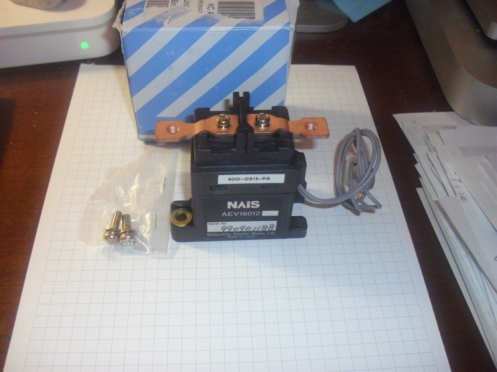 Matsushita EV Relay NAiS AEV16012, 12 VDC, 60 Amp, Screw Terminals, New, NOS