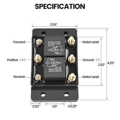 Forward & Reverse Relay Module for Lift Tarp Winch Hoist Hatches Snow Plow Crane