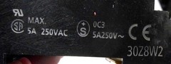 OMRON, RELAY, TYPE MY4N, 24 VDC, SOCKET 30Z8W2 5 AMPS, 250 VAC MAX, LOT OF 3