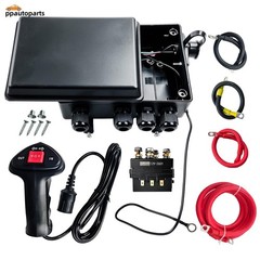 12V 500A Winch Solenoid Contactor Relay Kit w/ Box, Hand Corded & 4pcs Pre-Wires