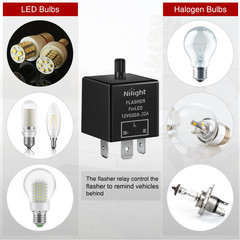 4PCS Flasher Relay Adjustable 3 Pin CF13 JL-02 Electronic Blinker Relay 12V 150W