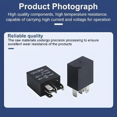 5 Pin 12V 30A Waterproof Car Relay, Heavy Duty Universal Autom Size: 5 Pin/1PC