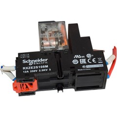 Schneider Electric RXZE2S108M Socket & RXM2AB2BD Relay 24VDC 12A 2C/O