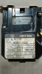 WESTINGHOUSE BF11F CONTROL RELAY MODEL: E STYLE:765A177G01 10A #026C9