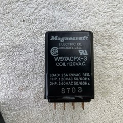 MAGNECRAFT W97ACPX-3 Relay w/10 pin socket Coil 120VAC 120v/ 25A res, 1HP