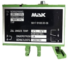 MAK 9017-9108.00-06 PLUG IN RELAY 0C…70C 50W/24V FAST SHIPPING