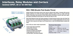 Altech Corp. 8954.6 Dual DIN Mount Relay Carrier DPDT (AC version 240vac)