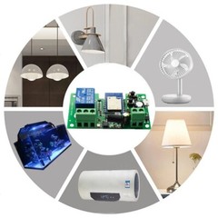 Tuya Smart Wifi switch module USB 5V AC/DC 7-32V and RF433 remote control