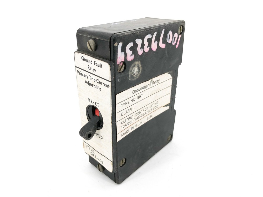Westinghouse GFR-02 Groundgard Relay Type GRT Class I 10A/250VAC 0.5A/125VDC