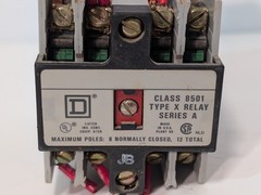 Lot of 4 Square D Class 8501 Type X Series A Industrial Control Relay, 12 pole