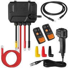 12V 500A Winch Solenoid Contactor Relay Kit with Remote & Corded Control for 900