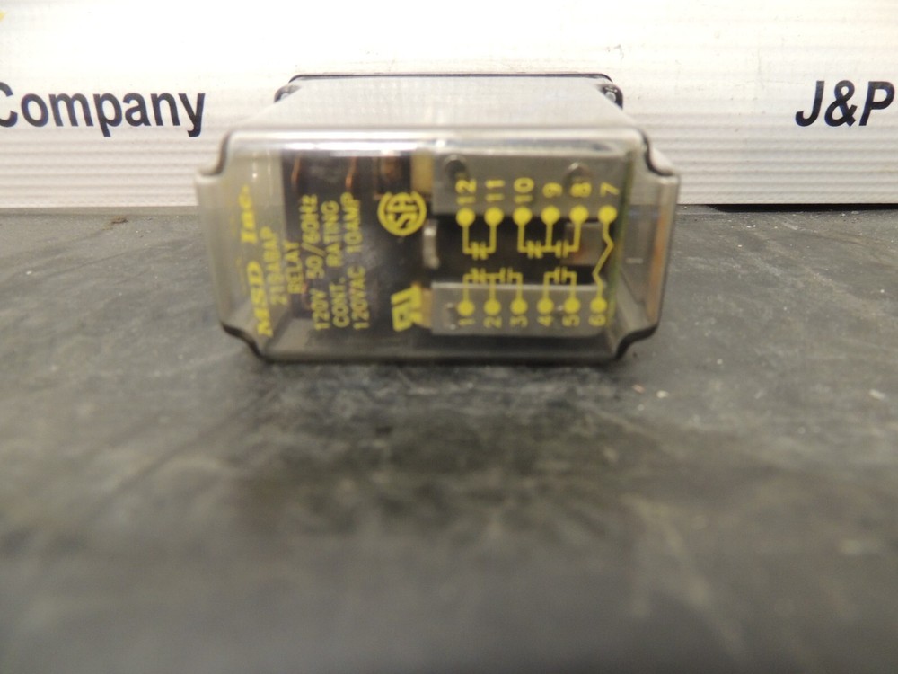 MSD INC. RELAY 219ABAP 120Vac 10A A AMP 12 PINS