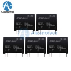 10pcs G3MB-202P DC-AC PCB SSR In 5V DC Out 240V AC 2A Solid State Relay Module