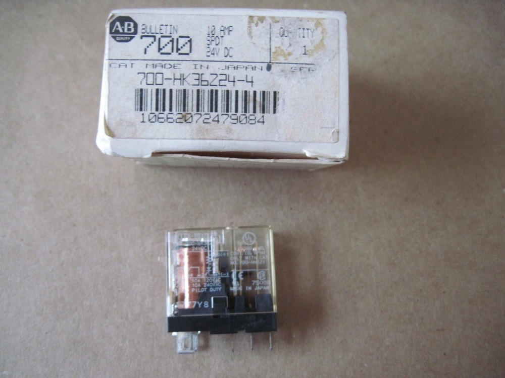 Allen-Bradley 700-HK36Z24-4 Ser. A Control Slim Line Relay, 24VDC Coil, SPDT