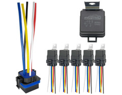 12V, 80/60A Waterproof Relay, 5 Pin Automotive, SPST 12-Volt Auto Relay with
