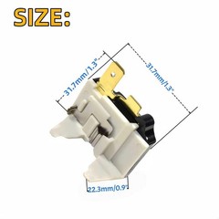4.7 Ohm 3Pin PTC Starter/Start Relay and 1/2-1/12Hp Overload Kit Compatible w…