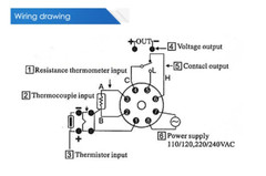 Temperature Controller Socket Guide Rail Type Relay Output K Input Thermostat AC